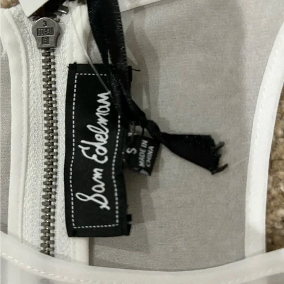 Sam Edelman white lace zip up tank top size S-NWT - Picture 4 of 11